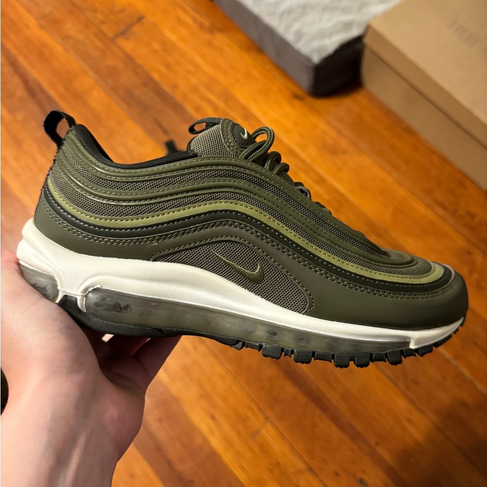 Nike Air Max 97 Men's Shoes - Dark Green and Black - Picture 2 of 3